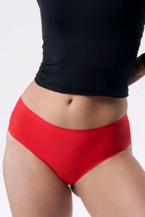 Seamless slip panties with lace Julimex Cheekie Red S
