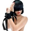 Эротический набор повязка на глаза и наручники Art Of Sex Blindfold and Handcuffs Aria, Черный