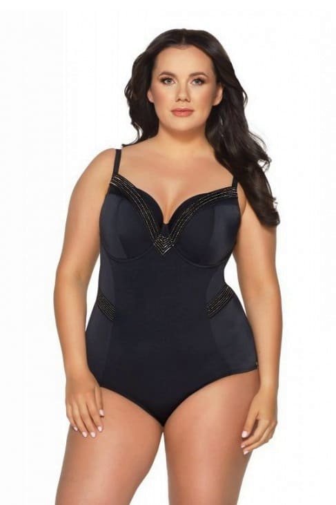 One-piece swimsuit with padded cup Ava SKJ 58 Black 95D
