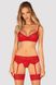 Комплект с поясом Obsessive Ingridia garter belt set Красный XS/S 100412 фото 1
