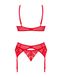 Комплект с поясом Obsessive Ingridia garter belt set Красный XS/S 100412 фото 6