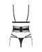 Sexy set with a garter belt Obsessive Lobellis set, Black, M, L