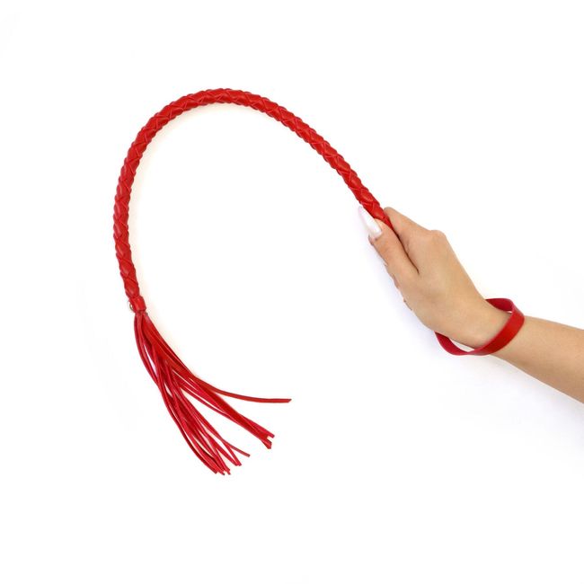 Faux Leather Whip Art of Sex BDSM Mistress, Red, ONE SIZE, ONE SIZE