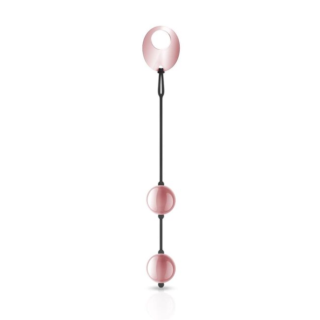 Металлические вагинальные шарики Rosy Gold Nouveau Kegel Balls, масса 376 г, диаметр 2,8 см SO4594 фото