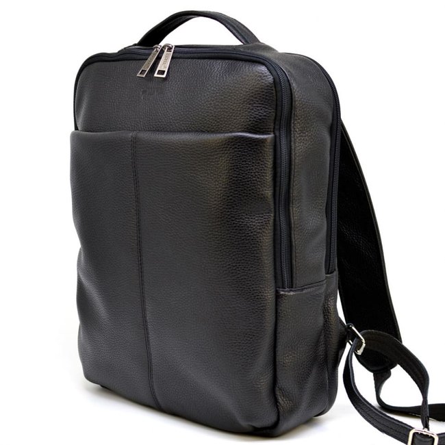 Городской кожаный мужской рюкзак TARWA 7280, Черный