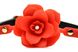 Master Series Blossom Silicone Rose Gag Red-Black One Size