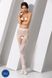 Красиві еротичні ажурні колготки-бодістокінг з інтимним вирізом Passion S007 PSS007W фото 2