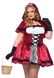 Erotic costume of Little Red Riding Hood Leg Avenue Gothic Red Riding Hood Red-white-black 1X/2X (XL/2XL)