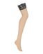 Stockings with lace garter Obsessive Nutris, Black, M, L