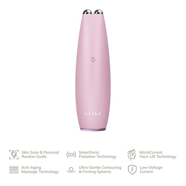 Микротоковая ручка для подтяжки лица GESKE MicroCurrent Face-Lift Pen 6в1 pink