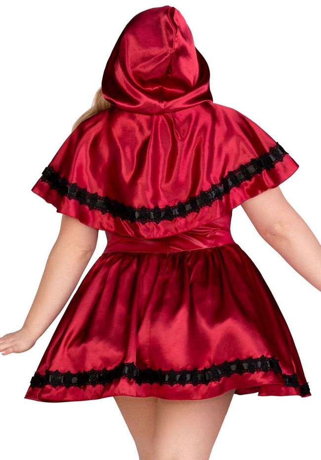 Эротический костюм Красной шапочки Leg Avenue Gothic Red Riding Hood Красно-бело-черный 1X/2X (XL/2XL) SO9126 фото