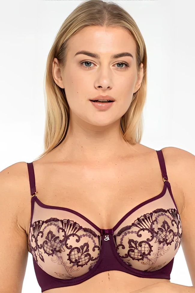 Bra soft with cup Samanta Perla A143, Баклажан, 90D