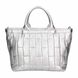 Большая кожаная сумка шоппер Italian Bags san0084 san0084_silver фото 4