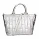 Большая кожаная сумка шоппер Italian Bags san0084 san0084_silver фото 5