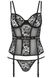 Spectacular Passion Leticia lace corset with garter pages Black S/M