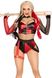 Эротический костюм Leg Avenue Crime Spree Sweetie Costume Черно-красный XS SO9203 фото 1