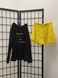 Пижама кофта и шортики Trendyol Черно-желтая M MR3008 фото 2