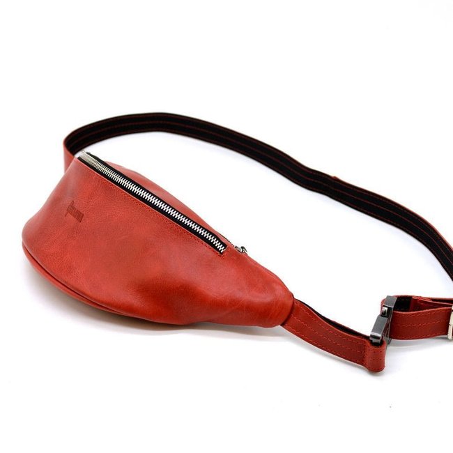 Шкіряна сумка на пояс із натуральної шкіри TARWA 3035, Червоний