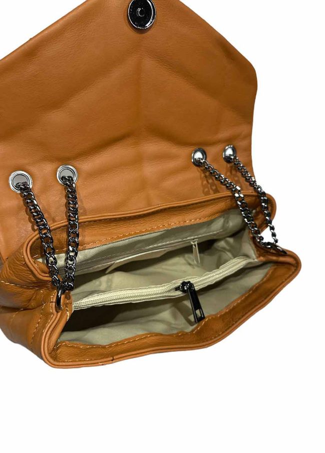 Стильна сумка крос-боді з ланцюжком Italian Bags 11932 11932_cuoio фото