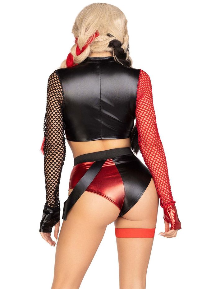 Эротический костюм Leg Avenue Crime Spree Sweetie Costume Черно-красный XS SO9203 фото