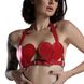 Bra Heart Leather Feral Feelings Hearts Bra, Red, ONE SIZE, ONE SIZE