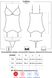 Мереживний корсет з пажами для панчох та стрінгами Obsessive Letica corset, Чорний, S, M