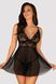 Peignoir Obsessive Idyllia babydoll Black S/M