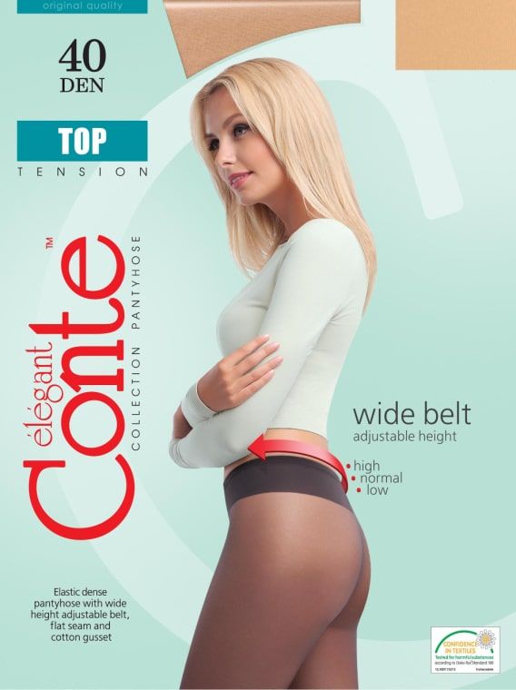 Nylon tights Conte Top Tension 40 Den, Бежевый, 4, 4