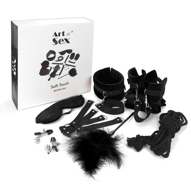 BDSM Set Art of Sex Soft Touch BDSM Set 9 items, Black