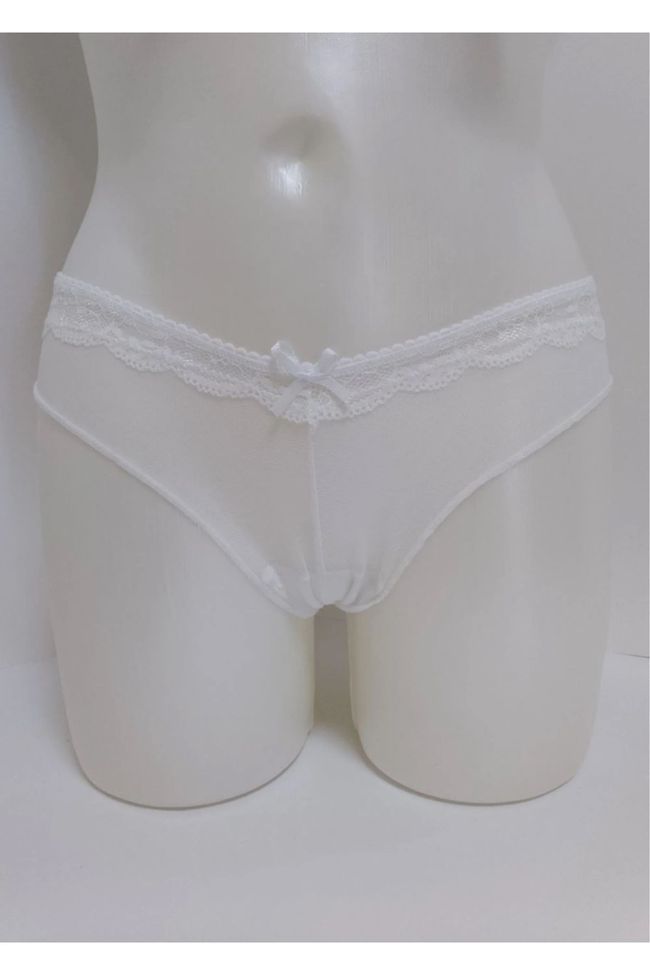 Thong with lace JADEA 1443, White, L