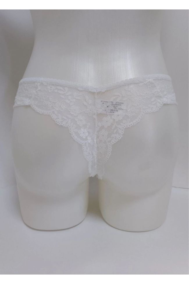 Thong with lace JADEA 1443, White, L