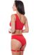 Sensual women's set Anais Giselle on one strap, Red, XS