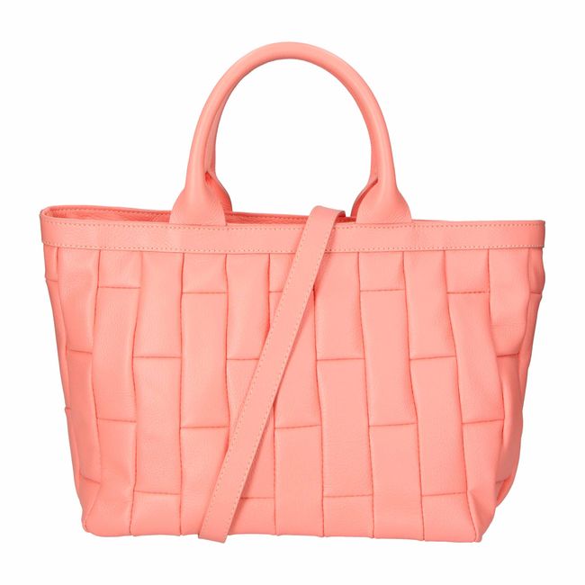 Велика шкіряна сумка шоппер Italian Bags san0084 san0084_corale фото