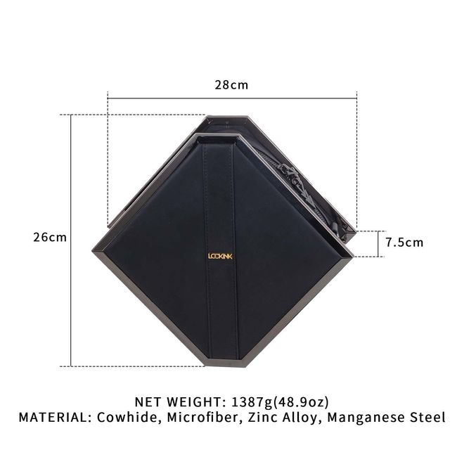 Сумка LOCKINK Mysterious Square Kink Bag Черная SX0843 фото