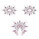 Crystal pastis decoration for chest and vulva Petits Joujoux Gloria set of 3 Pink One Size