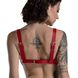 Bra Leather Feral Feelings Bikini Top, Red, ONE SIZE, ONE SIZE