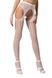 Erotic tights-bodystocking with imitation of fishnet stockings and belts Passion S006, White, S, M, L, S/M/L