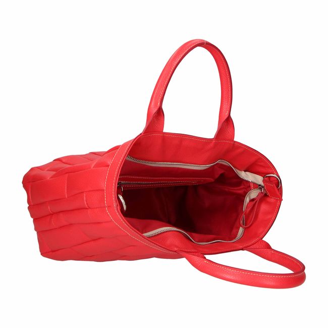 Большая кожаная сумка шоппер Italian Bags san0084 san0084_red фото