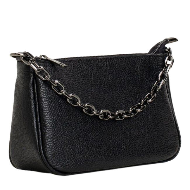 Handbag with chain Firenze Italy F-IT-9833A Black