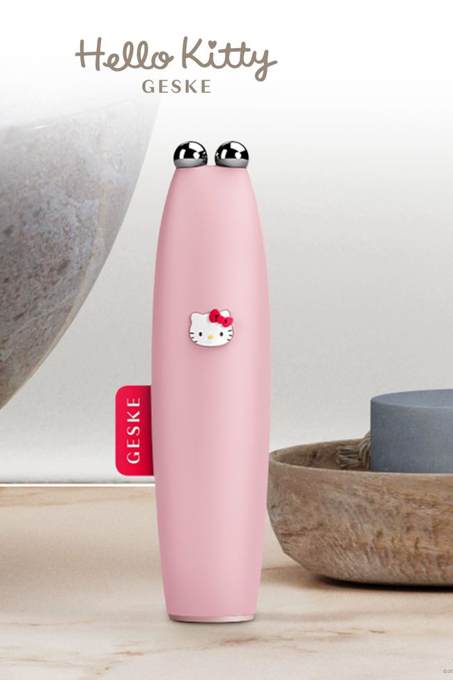 Мікрострумова ручка для підтяжки обличчя GESKE MicroCurrent Face-Lift Pen 6в1 Hello Kitty pink