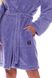 Короткий халат с капюшоном L&L 2215 Фіолетовий XL 96194 фото 5