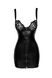 Сукня під латекс Noir Handmade F254 Powerwetlook mini-dress Чорне 2XL