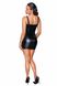 Latex dress Noir Handmade F254 Powerwetlook mini-dress Black 2XL