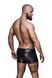 Men's shorts Noir Handmade H006 Men shorts with wet effect, Black, 3XL, 3XL