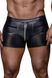 Men's shorts Noir Handmade H006 Men shorts with wet effect, Black, 3XL, 3XL