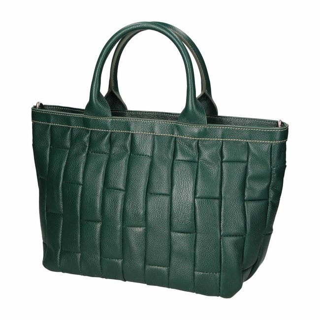 Большая кожаная сумка шоппер Italian Bags san0084 san0084_green фото