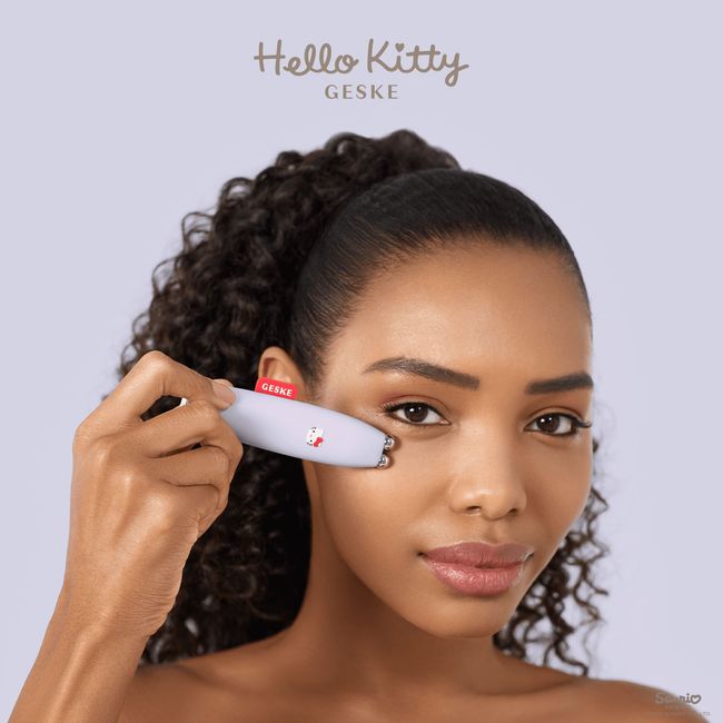 Мікрострумова ручка для підтяжки обличчя GESKE MicroCurrent Face-Lift Pen 6в1 Hello Kitty purple