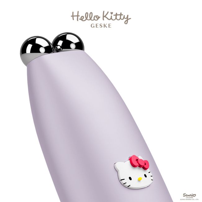 Мікрострумова ручка для підтяжки обличчя GESKE MicroCurrent Face-Lift Pen 6в1 Hello Kitty purple