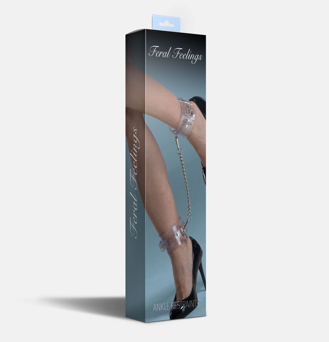 Feral Feelings Ankle Restraints Transparent One Size, Прозрачный, ONE SIZE, ONE SIZE