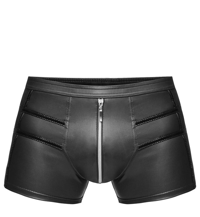 Men's shorts Noir Handmade H006 Men shorts with wet effect, Black, 3XL, 3XL